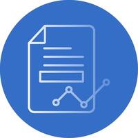 Data Report Flat Bubble Icon vector