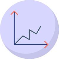 Flat Bubble Graph Flat Bubble Icon vector