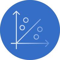 Scatter Graph Flat Bubble Icon vector