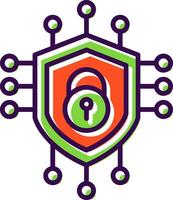Security filled Design Icon vector