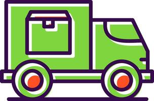 Delivery Truck filled Design Icon vector