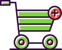 Add to Cart filled Design Icon vector