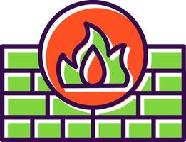 Firewall filled Design Icon vector