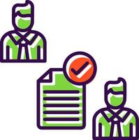 Conclusion Of Contract filled Design Icon vector