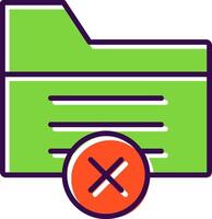 Delete File filled Design Icon vector