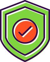 Protection ACtivated filled Design Icon vector