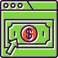 Pay Per click filled Design Icon vector