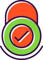 Security Check filled Design Icon vector