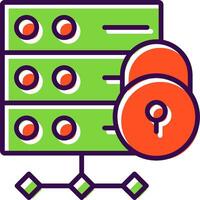 Server Secure filled Design Icon vector