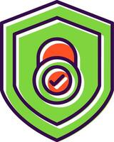 Security Check filled Design Icon vector