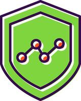 Security Analytics filled Design Icon vector