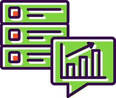 Data Analytics filled Design Icon vector