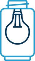 Lamp Line Blue Two Color Icon vector