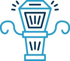 Street Light Line Blue Two Color Icon vector