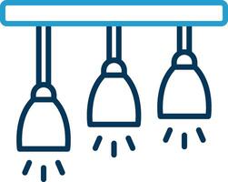 Lamp Line Blue Two Color Icon vector