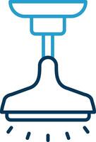Lamp Line Blue Two Color Icon vector