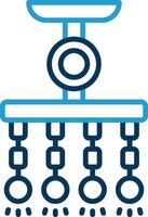 Lamp Line Blue Two Color Icon vector