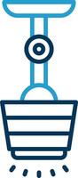 Lamp Line Blue Two Color Icon vector