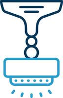 Lamp Line Blue Two Color Icon vector