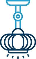 Lamp Line Blue Two Color Icon vector