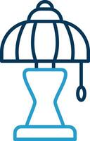 Lamp Line Blue Two Color Icon vector