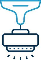 Lamp Line Blue Two Color Icon vector