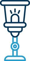 Lamp Line Blue Two Color Icon vector