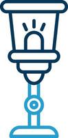 Lamp Line Blue Two Color Icon vector