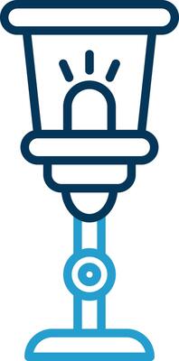 Lamp Line Blue Two Color Icon