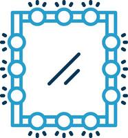 Mirror Line Blue Two Color Icon vector