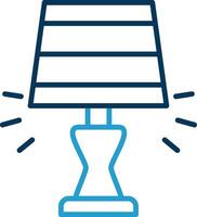 Lamp Line Blue Two Color Icon vector