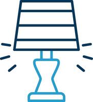 Lamp Line Blue Two Color Icon vector