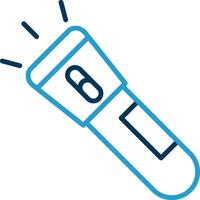 Torch Line Blue Two Color Icon vector