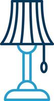 Lamp Line Blue Two Color Icon vector