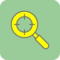 Keyword Targeting Filled Yellow Icon vector