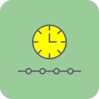 Free Time Filled Yellow Icon vector