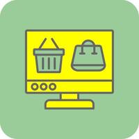 OnFilled Yellow Shopping Filled Yellow Icon vector