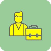 Broker Filled Yellow Icon vector