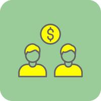 Partners Filled Yellow Icon vector