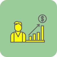 Commerce Career Filled Yellow Icon vector