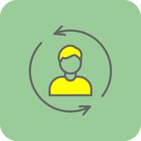 Human Resources Filled Yellow Icon vector