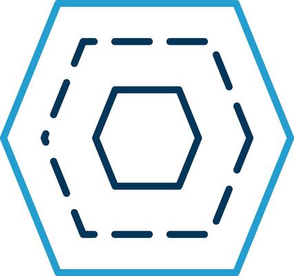Nut Line Blue Two Color Icon
