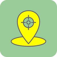 Geo Targeting Filled Yellow Icon vector