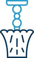 Lamp Line Blue Two Color Icon vector