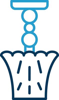 Lamp Line Blue Two Color Icon