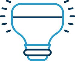 Light Bulb Line Blue Two Color Icon vector