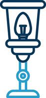 Lamp Line Blue Two Color Icon vector