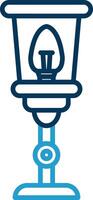 Lamp Line Blue Two Color Icon vector