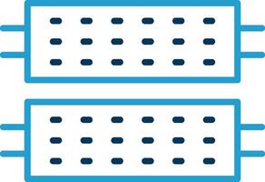 Led Line Blue Two Color Icon vector