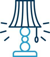 Lamp Line Blue Two Color Icon vector